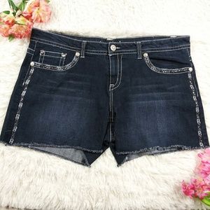 Maurices Straight Distress Women Embellished Short